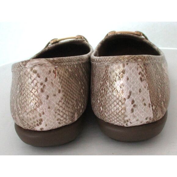 Aerosoles Women's Gold & Cream Flat Loafer Shoes Size 6.5M - Picture 3 of 10